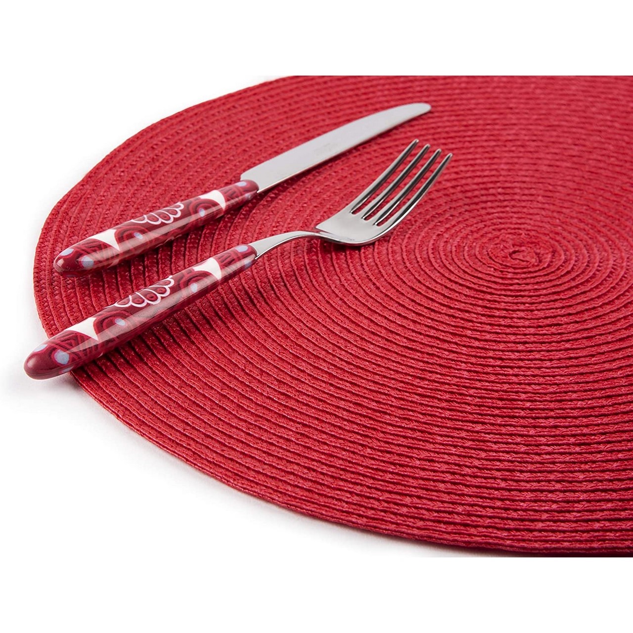 Set de table rond diamètre 36 cm, Rouge Excelsa